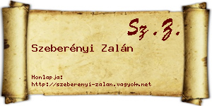 Szeberényi Zalán névjegykártya
