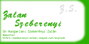 zalan szeberenyi business card