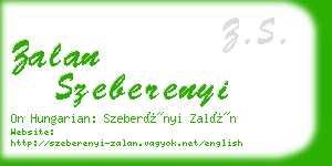 zalan szeberenyi business card